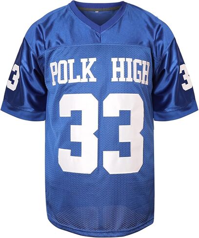 TKJPYWYH AL Bundy Jersey، 33 Polk High Football Jersey قميص أزرق للرجال 90S ملابس الهيب هوب باللون الأبيض in Kuwait