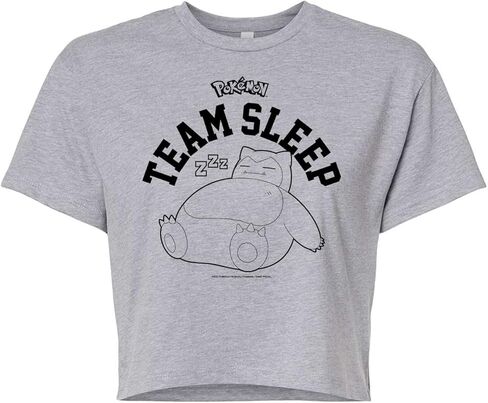 HYBRID APPAREL - Pokémon - Snorlax Team Sleep - Juniors Cropped Cotton Blend T-Shirt in Saudi Arabia
