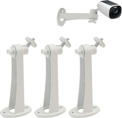 3pack طويلة للغاية 6 بوصات الكاميرا مثبت متوافق مع eufycam 2c/2c pro ، 3c/s300 ، 3/s330 ، وأيضا ل s220/c210 ، قابلة للتعديل جدار أقواس داخلية/خارجية - أبيض in Kuwait