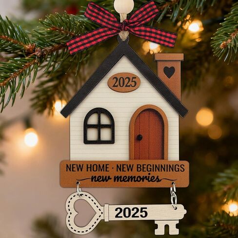 Shzbtdo New Home Ornament 2025 - Housewarming Gifts Christmas Ornament, First Christmas in New Home Ornament 2025 for Family, Couple (HOME04) in Saudi Arabia