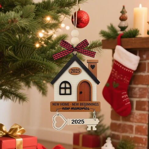 Shzbtdo New Home Ornament 2025 - Housewarming Gifts Christmas Ornament, First Christmas in New Home Ornament 2025 for Family, Couple (HOME04) in Saudi Arabia