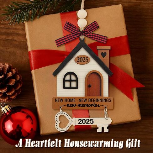 Shzbtdo New Home Ornament 2025 - Housewarming Gifts Christmas Ornament, First Christmas in New Home Ornament 2025 for Family, Couple (HOME04) in Saudi Arabia