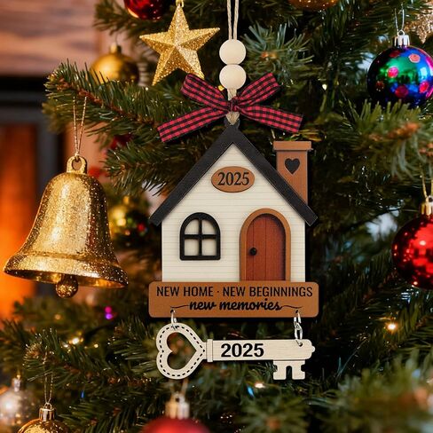 Shzbtdo New Home Ornament 2025 - Housewarming Gifts Christmas Ornament, First Christmas in New Home Ornament 2025 for Family, Couple (HOME04) in Saudi Arabia