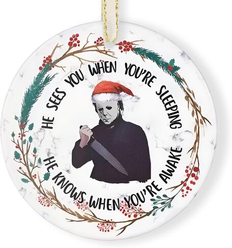 Christmas 2025 Ornaments, Christmas Ornament Gift, Holiday Keepsake, Stocking Stuffers, Gift Ideas - Scary Halloween in Saudi Arabia