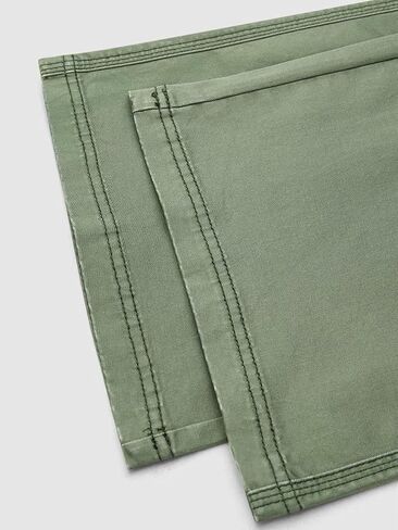 Flamingals Straight Leg Mid Waist with Solid Flap Pockets Pants for Women in Saudi Arabia