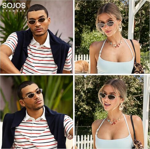نظارات شمسية SOJOS ريترو عين القطة للنساء والرجال بإطار معدني من الأسيتات، نظارات شمسية عصرية بتصميم UV400، مرجاني الأيل in Kuwait