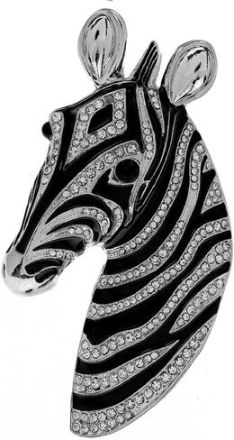 Zebra Head Brooch Pins for Women, African Zebra Brooch Pin, Cute Zebra Animal Brooch Lapel Pin, Bohemian Horse Head Brooches Pins for Women Hat Bag Suit Dress Accessories Jewelry in Saudi Arabia