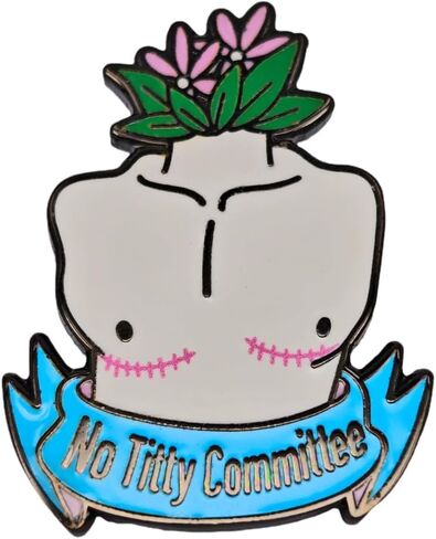 Leraverppy Enamel Pin,No Titty Committee Lapel Pin,Top Surgery Mastectomy Support Brooch,Funny Humorous Badge,Women Health Pin,Gift for Women Family Friends,Backpack Canvas Bag Accessory,Decor DIY in Saudi Arabia
