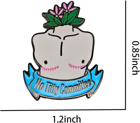 Leraverppy Enamel Pin,No Titty Committee Lapel Pin,Top Surgery Mastectomy Support Brooch,Funny Humorous Badge,Women Health Pin,Gift for Women Family Friends,Backpack Canvas Bag Accessory,Decor DIY in Saudi Arabia