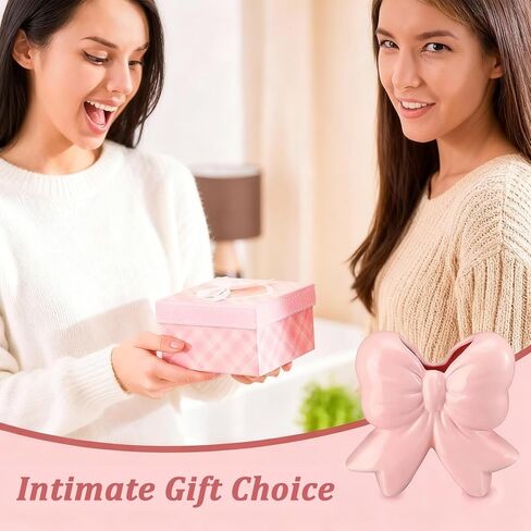 مزهرية سيراميك على شكل فيونكة وردية - مزهرية على شكل فيونكة للزهور، حامل فرشاة المكياج، منظم القلم وفرشاة الأسنان، منزل من السيراميك الوردي، مكتب، هدية ديكور مكتب الحمام in Kuwait