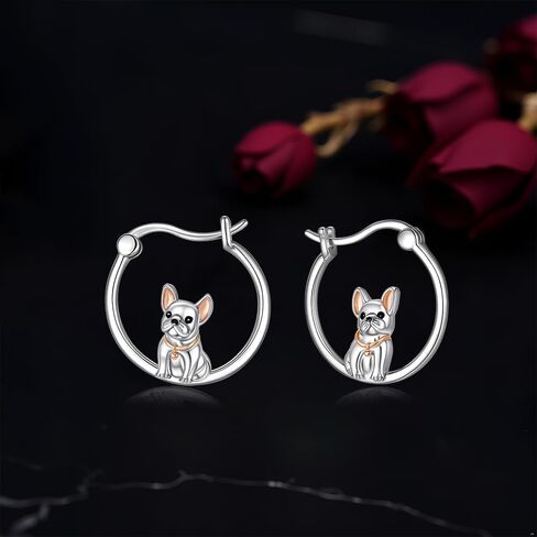 Axolotl Penguin Duck Dolphin Dachshund Elephant Labrador Corgi Red Panda Hoop Earrings for Women Sterling Silver Animal Jewelry Gifts in Saudi Arabia