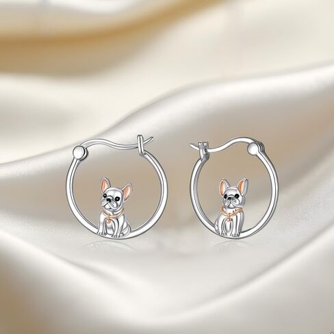 Axolotl Penguin Duck Dolphin Dachshund Elephant Labrador Corgi Red Panda Hoop Earrings for Women Sterling Silver Animal Jewelry Gifts in Saudi Arabia