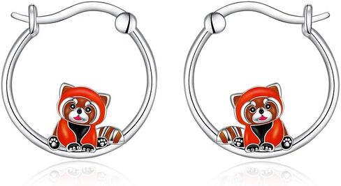 Axolotl Penguin Duck Dolphin Dachshund Elephant Labrador Corgi Red Panda Hoop Earrings for Women Sterling Silver Animal Jewelry Gifts in Saudi Arabia