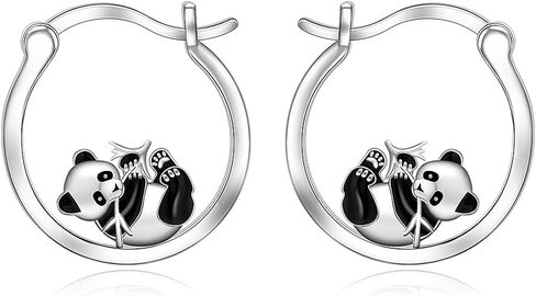 Axolotl Penguin Duck Dolphin Dachshund Elephant Labrador Corgi Red Panda Hoop Earrings for Women Sterling Silver Animal Jewelry Gifts in Saudi Arabia