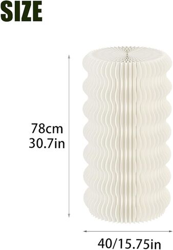 Pedestal Stand For Parties Display Stand Ornament Expandable Retail Risers Collapsible Foldable Pedestal Shelves Plant Stands Decorative Storage Platform For Home Wedding Decor Stores Figurines (White, D15.75"xH30.71") in Saudi Arabia