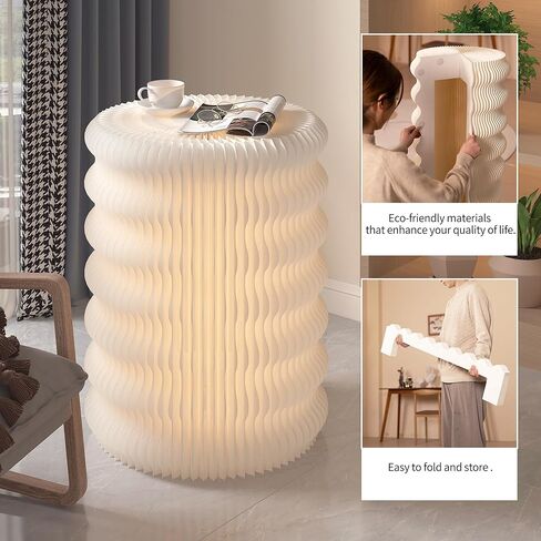 Pedestal Stand For Parties Display Stand Ornament Expandable Retail Risers Collapsible Foldable Pedestal Shelves Plant Stands Decorative Storage Platform For Home Wedding Decor Stores Figurines (White, D15.75"xH30.71") in Saudi Arabia