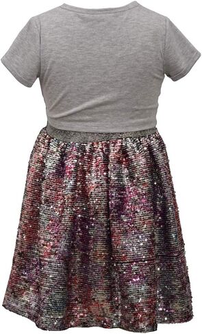 Bonnie Jean Girl's Dress - Girl Power Sequin Dress for Little and Big Girls 4-6x and 7-16 in Saudi Arabia