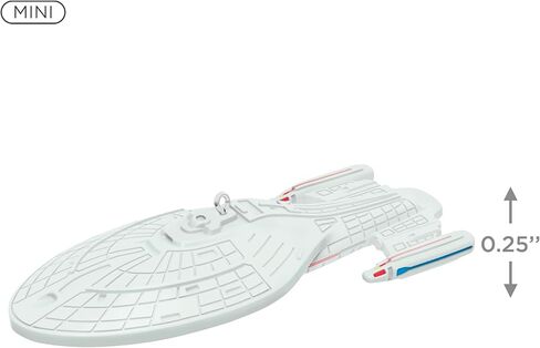 زينة عيد الميلاد الصغيرة من Hallmark Keepsake Star Trek (USS Voyager) مقاس 0.25 سم لشجرة الطاولة in Kuwait