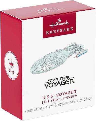 زينة عيد الميلاد الصغيرة من Hallmark Keepsake Star Trek (USS Voyager) مقاس 0.25 سم لشجرة الطاولة in Kuwait