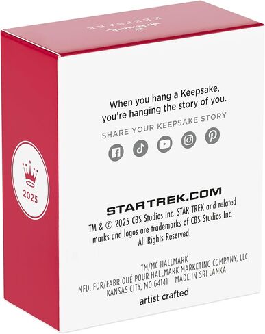 زينة عيد الميلاد الصغيرة من Hallmark Keepsake Star Trek (USS Voyager) مقاس 0.25 سم لشجرة الطاولة in Kuwait