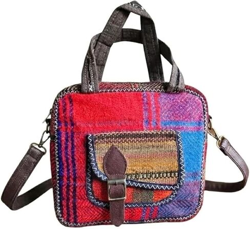 Handmade Turkish Kilim Rug Crossbody Bag, Small Woven Boho Purse with Pocket, Vintage Tribal Style in Saudi Arabia
