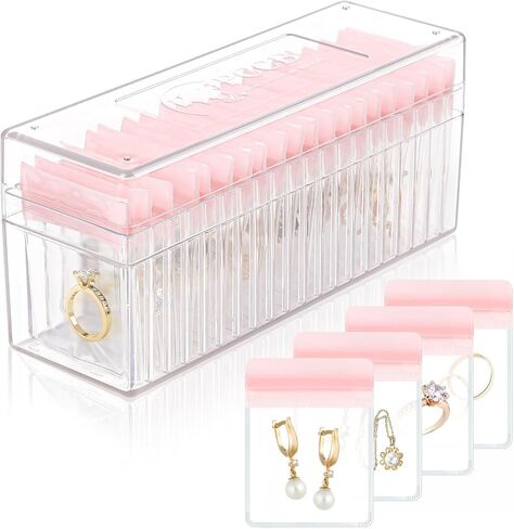 Travel Jewelry Organizer Box with Mirror – Leather Jewelry Case Gift for Women and Girls – 5 Anti-Tarnish Velvet Pouches, Ring Slots & Bracelet Pillow – Portable Jewelry Storage, Black in Saudi Arabia
