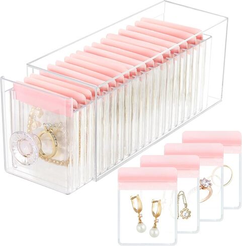 Travel Jewelry Organizer Box with Mirror – Leather Jewelry Case Gift for Women and Girls – 5 Anti-Tarnish Velvet Pouches, Ring Slots & Bracelet Pillow – Portable Jewelry Storage, Black in Saudi Arabia