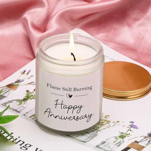 SOUHONEY Happy Anniversary Couple Gifts - 10th, 25th, 40th, 50th Wedding Anniversary Candle Gifts for Him, Her, Husband, Wife - 7oz Lavender Soy Wax Scented Candle in Saudi Arabia