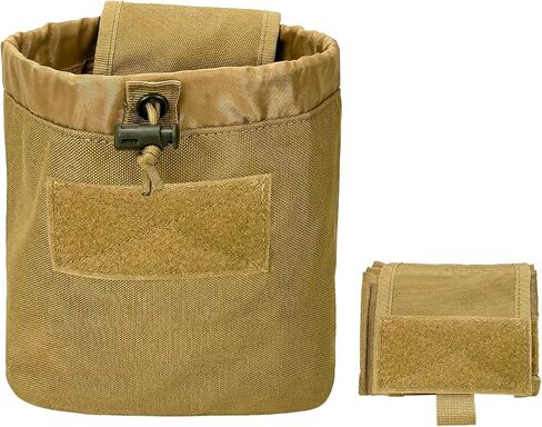 Dump Pouch, Molle Dump Pouch for Belt, Folding Military Tactical Mag Drop Pouch Black in Kuwait