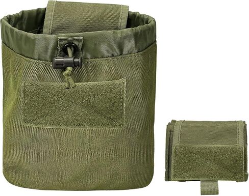 Dump Pouch, Molle Dump Pouch for Belt, Folding Military Tactical Mag Drop Pouch Black in Kuwait