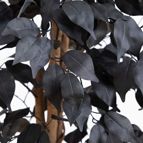 Nearly Natural 3ft Artificial Halloween Black Ficus Tree with Natural Trunk - Indoor Decor for Spooky Gatherings in Saudi Arabia