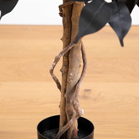 Nearly Natural 3ft Artificial Halloween Black Ficus Tree with Natural Trunk - Indoor Decor for Spooky Gatherings in Saudi Arabia