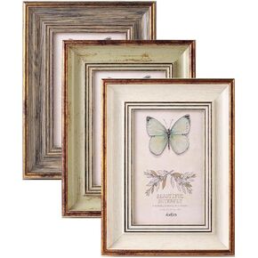 PSLXZXK 5x7 Picture Frame Set of 3 Rustic Retro Photo Frame with Real Glass for Tabletop Display or Wall Mount in Saudi Arabia