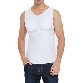 WYGWBD Men Fake Muscles Vest Shaper Padded Chest Undershirts for Build Realistic Muscles Underwear in Saudi Arabia