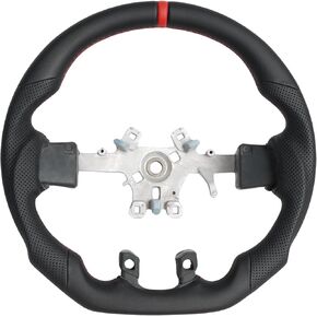 Real Carbon Fiber Replacement Steering Wheel for 2012-2017 Dodge RAM 1500 D-Shaped Flat Bottom Design, NAPPA Perforated Leather Sides & Ergonomic Grip in Kuwait