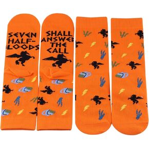 PXTIDY 2 Pairs Camp Half Blood Gift Seven Half Bloods Shall Answer The Call Socks Camp Jupiter Gifts Percy-J Lovers Socks in Saudi Arabia