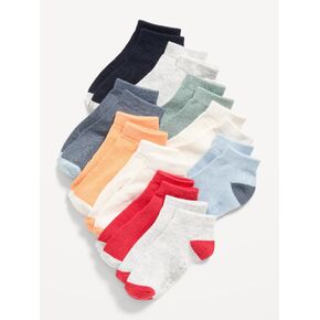 Old Navy Unisex Ankle Socks 10-Pack for Toddler & Baby - Multi Top in Kuwait