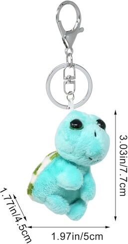 2PCS Cute Sea Creatures Turtle Keychain Adorable Plush Key Ring Lovely Cartoon Animal Keychian Cute Bag Pendant for Women in Saudi Arabia