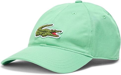 Lacoste Unisex Crocodile Badge Cotton Twill Cap, Green, One Size in Saudi Arabia