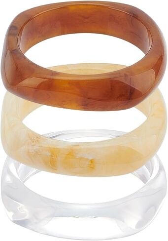 UNICRAFTALE Acrylic Resin Bangle Retro Wide Geometric Bracelets Fashion Wrap Bracelet Colorful Irregular Wrists Bracelets Transparent Square Bracelet for Women in Saudi Arabia