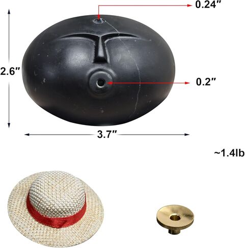 Stone Figure Incense Burner, Marble Backflow Incense Holder with Metal Pad & Mini Hat, Zen Meditation Decor, Modern Home Office Altar Statue, Unique Gift in Black & White (Black) in Saudi Arabia