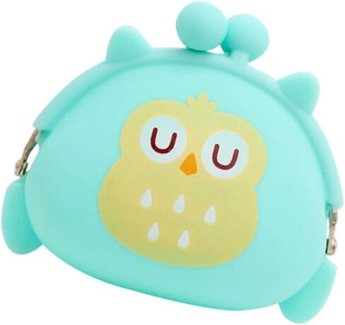Kawaii Silicone Coin Purse Light Mini Change Pouch for Id Coins Cash Cards Present for Friends Cute Cartoon Animal Design in Saudi Arabia