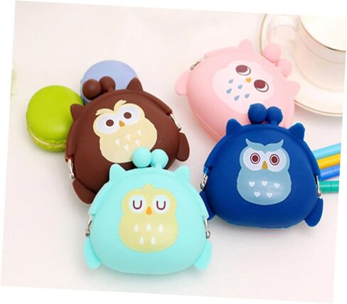 Kawaii Silicone Coin Purse Light Mini Change Pouch for Id Coins Cash Cards Present for Friends Cute Cartoon Animal Design in Saudi Arabia