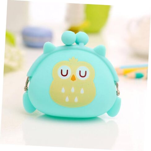Kawaii Silicone Coin Purse Light Mini Change Pouch for Id Coins Cash Cards Present for Friends Cute Cartoon Animal Design in Saudi Arabia