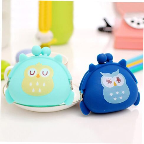 Kawaii Silicone Coin Purse Light Mini Change Pouch for Id Coins Cash Cards Present for Friends Cute Cartoon Animal Design in Saudi Arabia