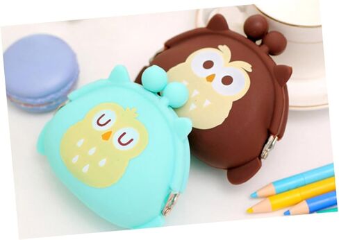 Kawaii Silicone Coin Purse Light Mini Change Pouch for Id Coins Cash Cards Present for Friends Cute Cartoon Animal Design in Saudi Arabia