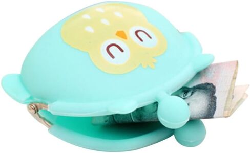 Kawaii Silicone Coin Purse Light Mini Change Pouch for Id Coins Cash Cards Present for Friends Cute Cartoon Animal Design in Saudi Arabia