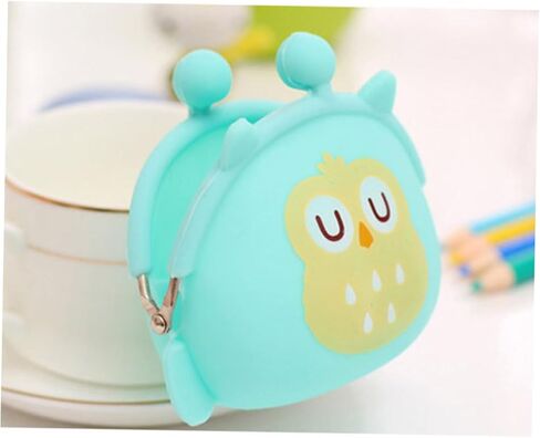 Kawaii Silicone Coin Purse Light Mini Change Pouch for Id Coins Cash Cards Present for Friends Cute Cartoon Animal Design in Saudi Arabia