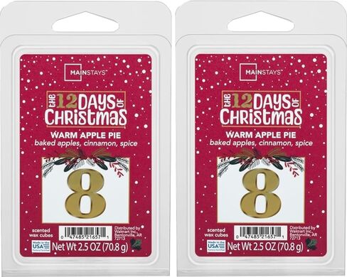 الدعامات الأساسية لمدة 12 يومًا من مكعبات الشمع المعطرة لعيد الميلاد، 2.5 أونصة، عبوتين (اليوم الثاني من البريتزل بالنعناع) in Kuwait