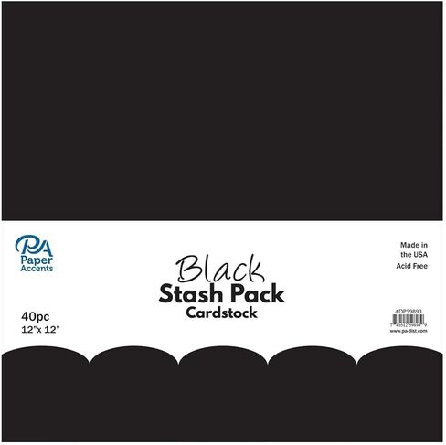 PA Paper Accents Stash Pack Cardstock Pack 12" x 12" Christmas Colored cardstock Paper for Card Making, Scrapbooking, Printing, Quilling and Crafts, 65lb., 40 Pieces in Saudi Arabia